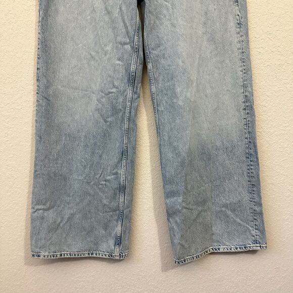 REFORMATION Cary Jeans Blue Rigid Denim LR Slouchy Wide Leg NWT - Picture 7 of 16